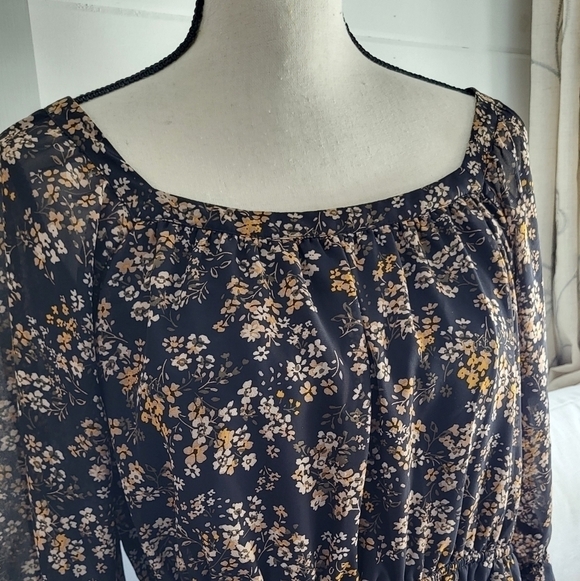 Maurices Square Neck Floral Dress Size XL - Picture 5 of 9